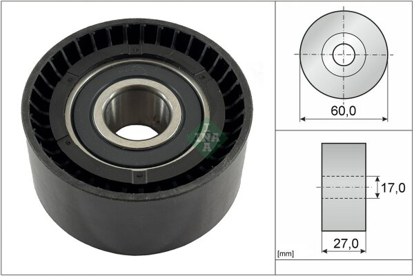 Schaeffler INA 532 0747 10 Umlenk-/Führungsrolle, Zahnriemen