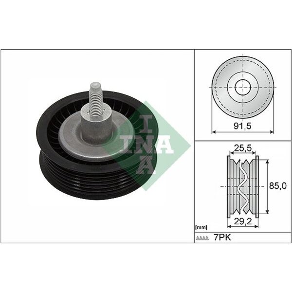 Schaeffler INA 532 0909 10 Umlenk-/Führungsrolle, Keilrippenriemen