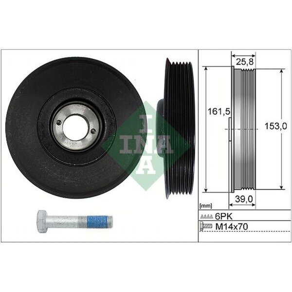 Schaeffler INA 544 0039 20 Riemenscheibe, Kurbelwelle
