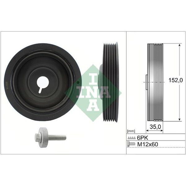 Schaeffler INA 544 0054 20 Riemenscheibe, Kurbelwelle