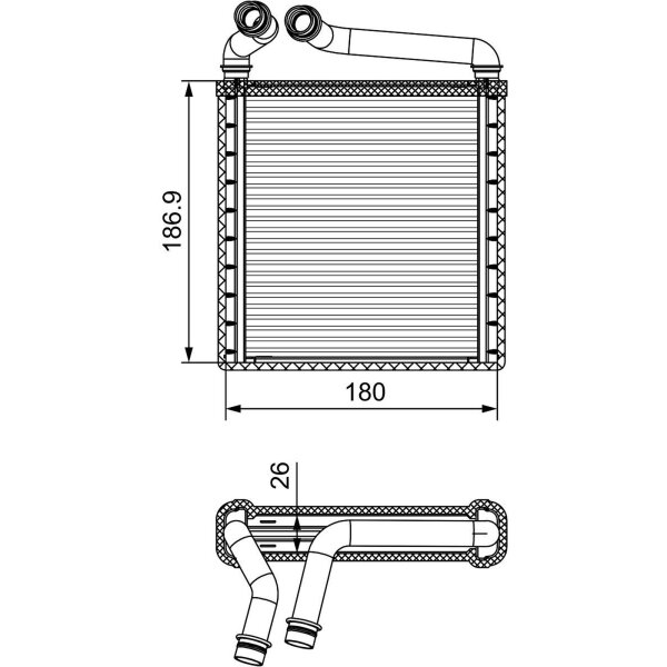VALEO 811500 Wärmetauscher, Innenraumheizung