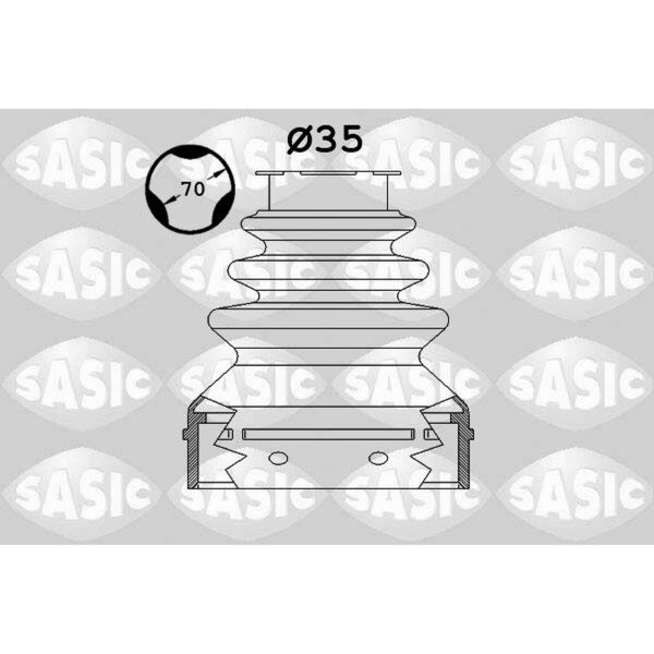 SASIC 1900025 Faltenbalgsatz, Antriebswelle