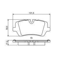 BOSCH 0 986 494 810 Bremsbelagsatz, Scheibenbremse