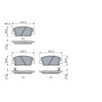 BOSCH 0 986 494 979 Bremsbelagsatz, Scheibenbremse