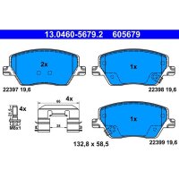 ATE 13.0460-5679.2 Bremsbelagsatz, Scheibenbremse