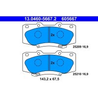ATE 13.0460-5667.2 Bremsbelagsatz, Scheibenbremse