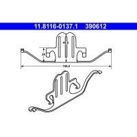 ATE 11.8116-0137.1 Feder, Bremssattel