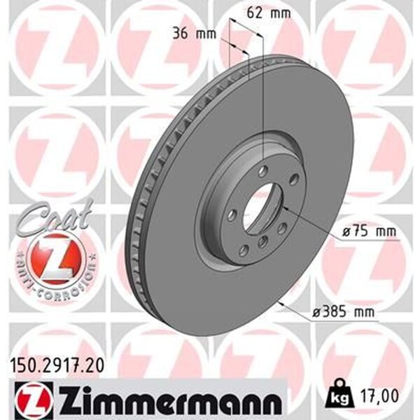 ZIMMERMANN 150.2917.20 Bremsscheibe