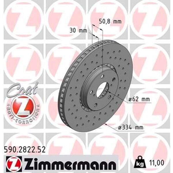 ZIMMERMANN 590.2822.52 Bremsscheibe