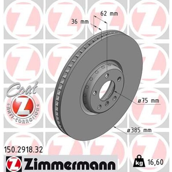 ZIMMERMANN 150.2918.32 Bremsscheibe