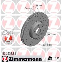 ZIMMERMANN 150.2937.52 Bremsscheibe