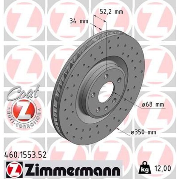 ZIMMERMANN 460.1553.52 Bremsscheibe