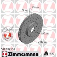 ZIMMERMANN 590.2823.52 Bremsscheibe