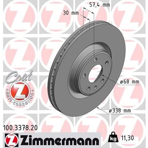 ZIMMERMANN 100.3378.20 Bremsscheibe