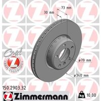 ZIMMERMANN 150.2903.32 Bremsscheibe