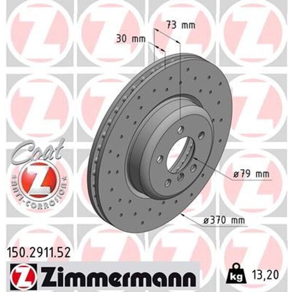 ZIMMERMANN 150.2911.52 Bremsscheibe