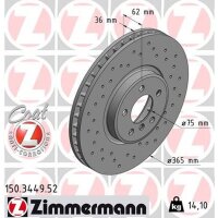 ZIMMERMANN 150.3449.52 Bremsscheibe