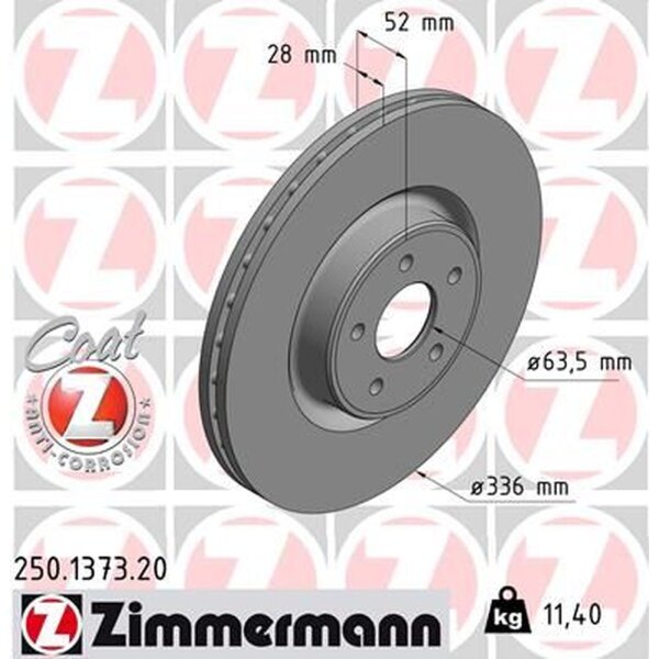 ZIMMERMANN 250.1373.20 Bremsscheibe