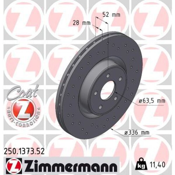 ZIMMERMANN 250.1373.52 Bremsscheibe