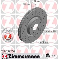 ZIMMERMANN 250.1377.52 Bremsscheibe