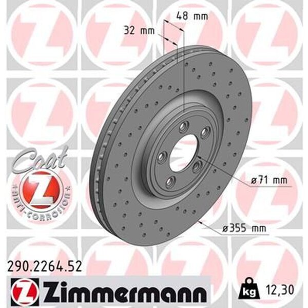 ZIMMERMANN 290.2264.52 Bremsscheibe