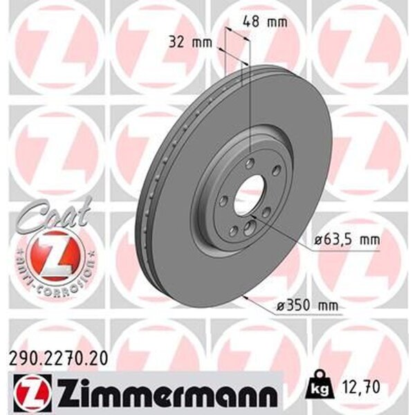 ZIMMERMANN 290.2270.20 Bremsscheibe