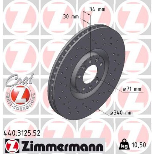 ZIMMERMANN 440.3125.52 Bremsscheibe