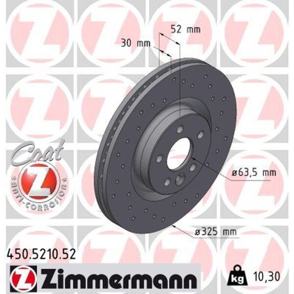 ZIMMERMANN 450.5210.52 Bremsscheibe
