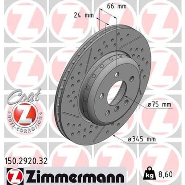 ZIMMERMANN 150.2920.32 Bremsscheibe