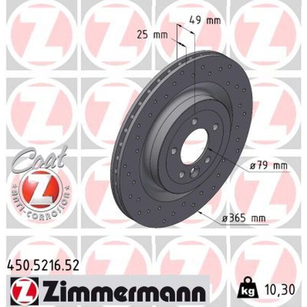 ZIMMERMANN 450.5216.52 Bremsscheibe