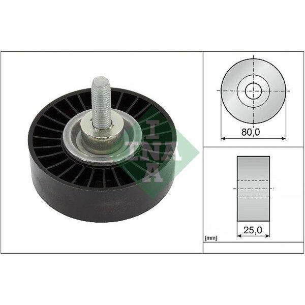 Schaeffler INA 532 0887 10 Umlenk-/Führungsrolle, Keilrippenriemen