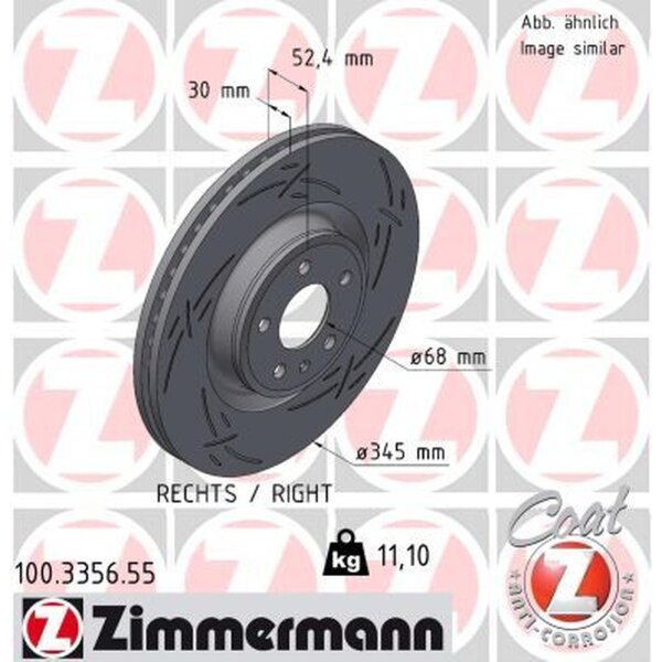 ZIMMERMANN 100.3356.55 Bremsscheibe