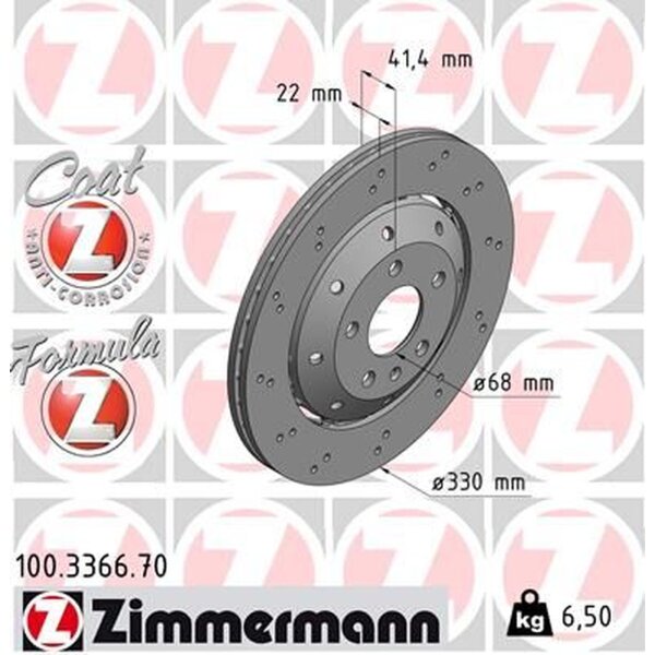 ZIMMERMANN 100.3366.70 Bremsscheibe