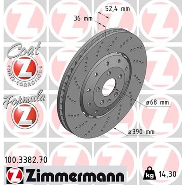 ZIMMERMANN 100.3382.70 Bremsscheibe