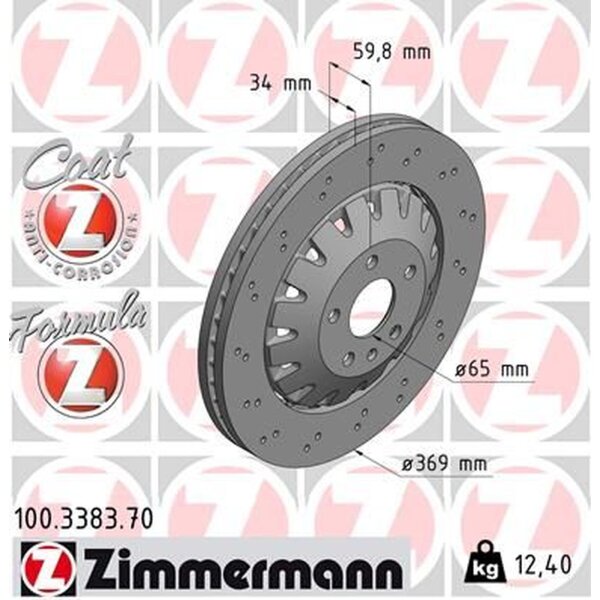 ZIMMERMANN 100.3383.70 Bremsscheibe