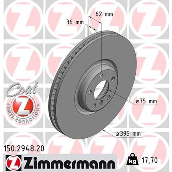ZIMMERMANN 150.2948.20 Bremsscheibe
