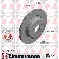 ZIMMERMANN 150.2952.20 Bremsscheibe