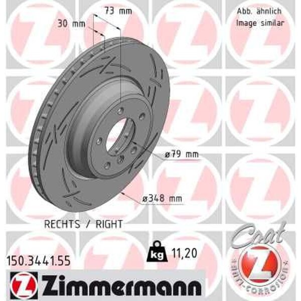 ZIMMERMANN 150.3441.55 Bremsscheibe