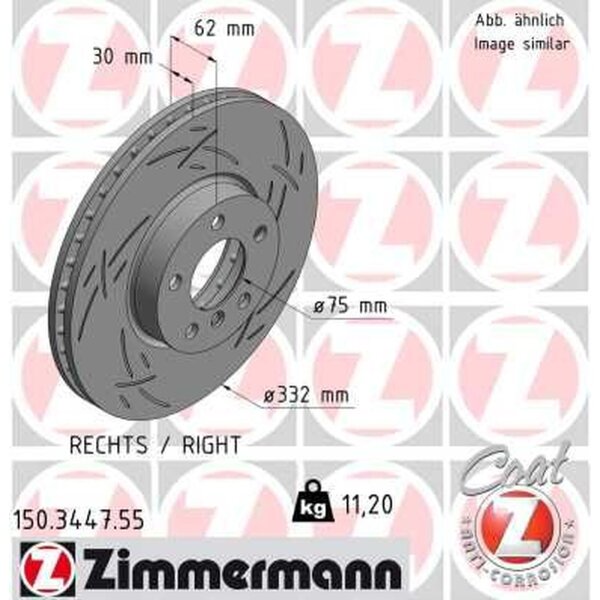 ZIMMERMANN 150.3447.55 Bremsscheibe