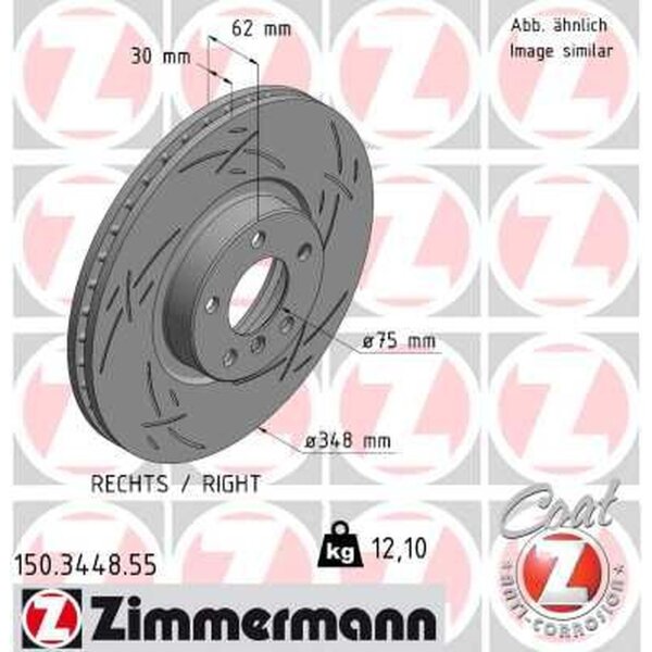 ZIMMERMANN 150.3448.55 Bremsscheibe