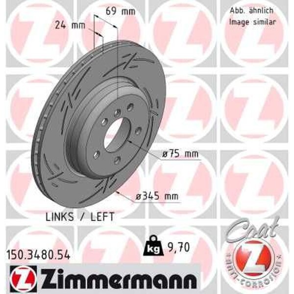 ZIMMERMANN 150.3480.54 Bremsscheibe