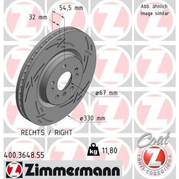 ZIMMERMANN 400.3648.55 Bremsscheibe