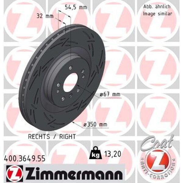 ZIMMERMANN 400.3649.55 Bremsscheibe