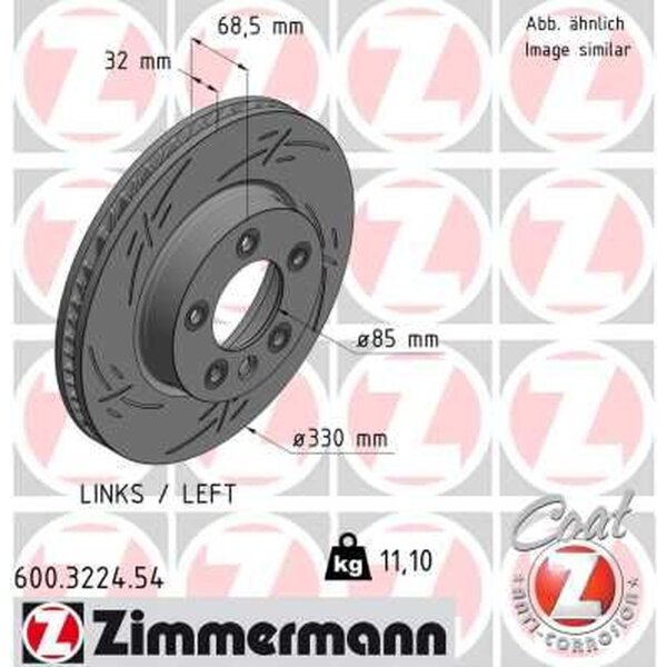 ZIMMERMANN 600.3224.54 Bremsscheibe