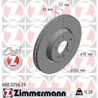 ZIMMERMANN 600.3256.20 Bremsscheibe