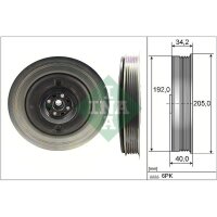 Schaeffler INA 544 0504 10 Riemenscheibe, Kurbelwelle