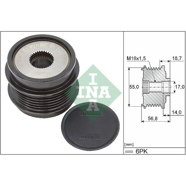 Schaeffler INA 535 0341 10 Generatorfreilauf