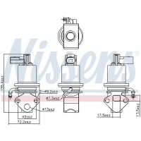 NISSENS 98158 AGR-Ventil