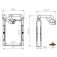 NRF 54379 Wärmetauscher, Innenraumheizung