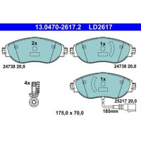 ATE 13.0470-2617.2 Bremsbelagsatz, Scheibenbremse